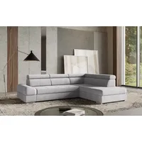sit&more Ecksofa »Broadway L-Form«, mit verstellbaren Kopfteilen, wahlweise mit Bettfunktion silberfarben