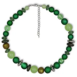 Firetti Collier »verschiedene Grüntöne, modern«, Made in Germany - mit Kunststoffperle Firetti metallfarben-grün