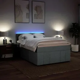 vidaXL Boxspringbett 140 x 200 cm Hellgrau