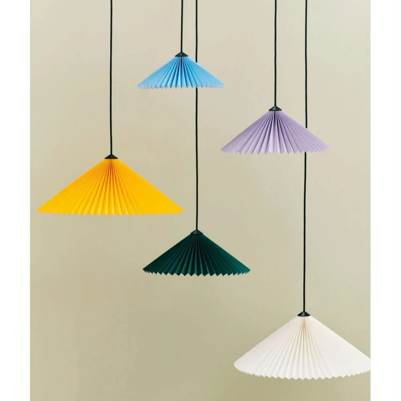 Pendelleuchte HAY, Orange, für Wohnzimmer, Stoff / Textil - 11.5