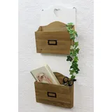 DanDiBo Ambiente Dandibo Wandregal Mit Herz 12028 Regal 60 cm Vintage Shabby Landhaus Weiß