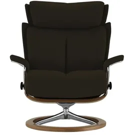 Stressless Relaxsessel Leder 82 x 112 x 78 cm Braun mit Hocker
