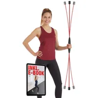 NAJATO Sports Schwingstab Swingstick inkl. E-Book (PDF Datei) & Tasche – Wackelstab mit verstellbaren Gewichten – Für Physiotherapie & Fitness