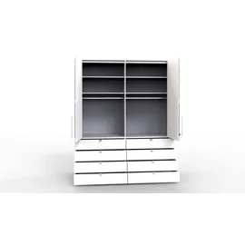 Wiemann Falttürenschrank Loft 300 x 216 x 58 cm Beige/Weiß