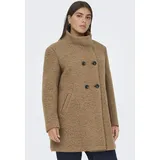 ONLY CARMAKOMA Kurzmantel ONLY CARMAKOMA "CARNEWSOPHIA WOOL COAT OTW", Damen, Gr. L, braun (cocoa créme detail:melange), Web, Obermaterial: 70% Polyester, 30% Wolle, meliert, Mäntel Kurzmantel