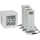 TFA Dostmann TFA.me Starter Set WLAN Gateway ID-01 mit 3 Sendern ID-A3 Funk-Thermometer digital Weiß