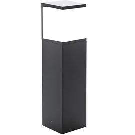Nowa Außenleuchte Standlampe Außen Stehlampe anthrazit Wegeleuchte Aluminium Glas, 1x E27 Fassung, LxBxH 14x12x40 cm
