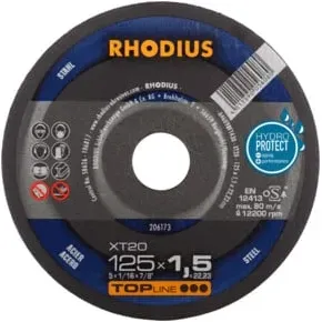 RHODIUS TOPline XT20 Extradünne Trennscheibe 125 x 1,5 x 22,23 mm