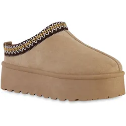Damen Pantoffeln in Khaki
