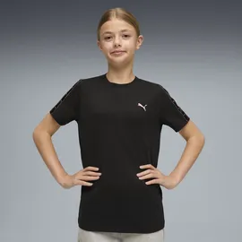 Puma T-Shirt PUMA "Essentials Tape T-Shirt Mädchen", Kinder, Gr. 164, schwarz (schwarz tape), Obermaterial: 100% Baumwolle. Rippe: 20% Polyester, 80% Baumwolle, regular fit, Rundhals, Shirts T-Shirt