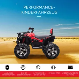 Homcom Elektro-Quad Kinderquad mit Scheinwerfer Kindermotorrad mit USB-Anschluss, MP3-Musikplayer, Kinderfahrzeug