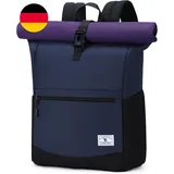 VX VONXURY Rolltop Rucksack Damen Stylish 15,6 Zoll Laptop Rucksack Wasserdicht