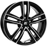 RC Design Rc27 Black Gloss Fully Polished 6.5x16 ET 50 5X114.3 Alufelge Schwarz
