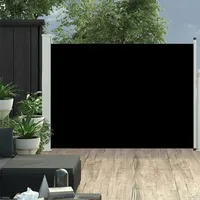 vidaXL Ausziehbare Seitenmarkise 100 x 500 cm schwarz