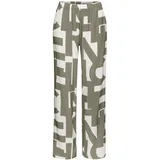 French Connection Pyjamahose Damen grün-weiß-gemustert Gr.36