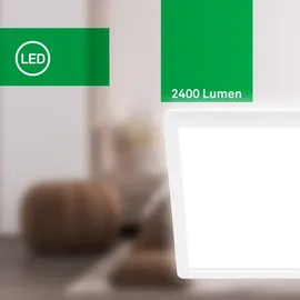 Briloner LED-Deckenleuchte Tava A, 29x29 cm, Kunststoff, weiß