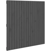 VidaXL Wand-Kopfteil Grau 108x3x110 cm Massivholz Kiefer