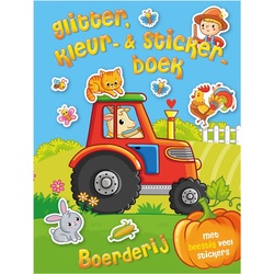 Sticker, Glitzer-, Mal- und Stickerbuch – Bauernhof