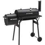 RESCH Smoker Grill Holzkohle Grillwagen Holzkohlegrill BBQ Gartengrill Grillrost