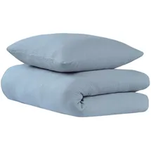 SCHIESSER Lennox Uni Hellblau 135 x 200 cm + 80 x 80 cm