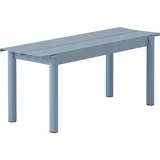 Muuto Linear Gartenbank, 110 cm, gedämpftes Blau