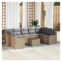 vidaXL Garten-Sofa-Set 10-tlg. beige
