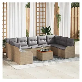 vidaXL Garten-Sofa-Set 10-tlg. beige