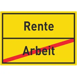 HB-Druck Rente Arbeit Aufkleber Ortsaufkleber A2 (420x594mm)
