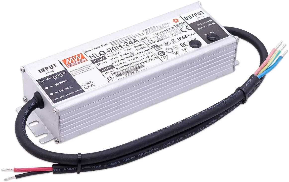 Mean Well HLG-80H-24A LED Netzteil 81,6W 24V 3.4A IP65 Schaltnetzteil CV