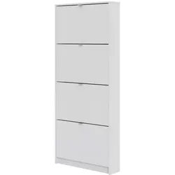 Shane Schuhschrank 4 Klapptüren 1R weiss.
