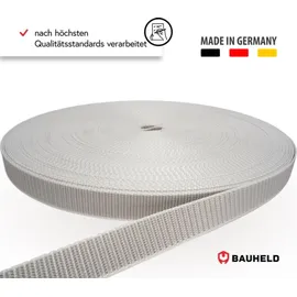 BAUHELD 50m Rollladengurt 23mm Grau