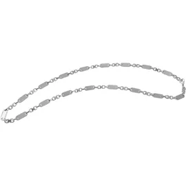 Adelia's Plattenkette Unisex Edelstahl Silber 70 cm