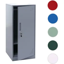 Mendler Schließfachschrank Stahl 90x38x45 cm grau