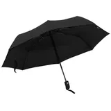 vidaXL Langregenschirm, Faltbarer Regenschirm Automatisch Schwarz 95 cm