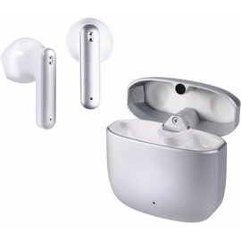 Vivanco Metal Pair In-Ear Bluetooth Kopfhörer Kabellos TWS 4,5 h Laufzeit (Silber)