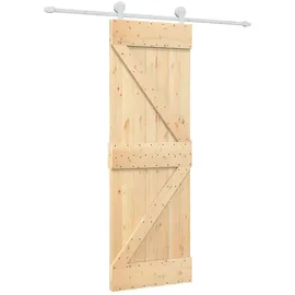 vidaXL Schiebetür rechts 70 x 210 cm Braun/Weiß