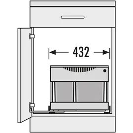 HAILO Abfalltrennsystem 3644821 Raumspar Tandem S Plus