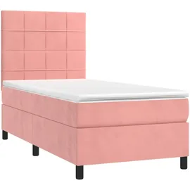 vidaXL Boxspringbett 90 x 200 cm Rosa