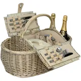 Red Hamper FH030 Picknickkorb für 4 Personen, Braun, 27 x 59 x 29 cm