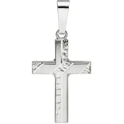 Kreuz-Anhänger JOBO "Anhänger Kreuz", silber (silber 925), Schmuckanhänger, Damen, Silber 925 (Sterlingsilber), 925 Silber