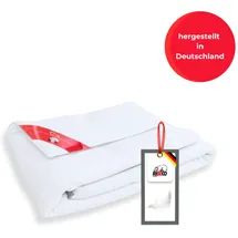RIBECO Johanna 135x200 cm –kuschelige Daunendecke, Bettdecke mit Kasettensteppung, allergikerfreundlich, Made in Germany, Wärmeklasse: leicht