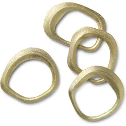 Flow Serviettenringe goldfarben 4 St.