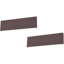 meine wunschleuchte Flache LED Wandlampen Up and Down Light Rostoptik dimmbar 2er Set Flurlampe 28cm