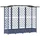 vidaXL Hochbeet mit Rankgitter und Dach 203,5 x 40 x 125 cm Grau