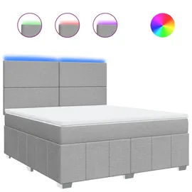 vidaXL Boxspringbett 180 x 200 cm Hellgrau