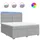 vidaXL Boxspringbett 180 x 200 cm Hellgrau
