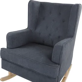 Beliani Schaukelsessel TRONDHEIM Polyester 72 x 97 x 83 cm Grau