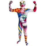 Morphsuits Kostüm Kinder Clown, Außergewöhnlicher Ganzkörperanzug für Kinder bunt 116-134