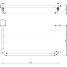 Ideal Standard IOM Handtuchablage Chrom 570 mm