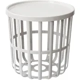 branq home essential Couchtisch Rund Weiß Kunststoff 40 x 40 x 40 cm